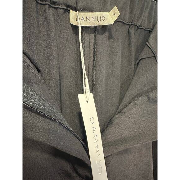 NWT Dannijo Size Small Noir Boss Pleated Trousers Wide Leg Designer Luxury Chic - Picture 5 of 13